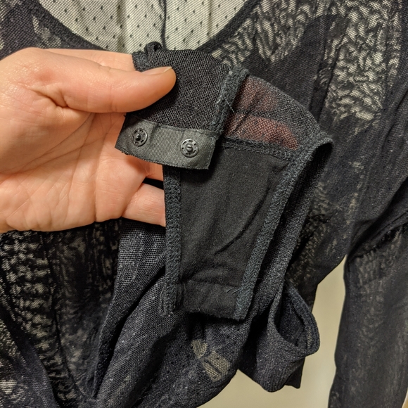 Sheer Embroidered Rose Polka Dot Bodysuit - Picture 7 of 10